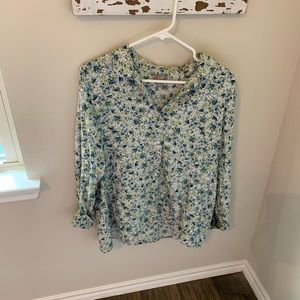 J.Jill Size M Floral Blouse